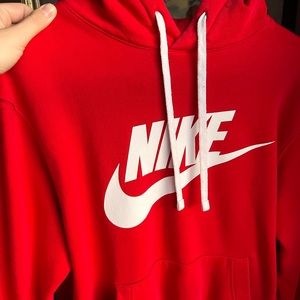 Red Nike hoodie